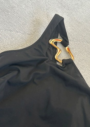 Tek Omuzlu Siyah Kadın Mayo - Görsel 2