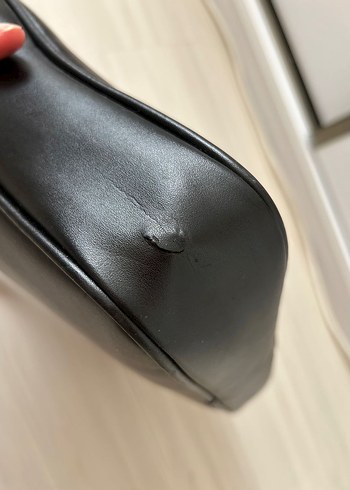 Siyah Deri Fermuarlı Kadın Evrak Çantası - Görsel 4