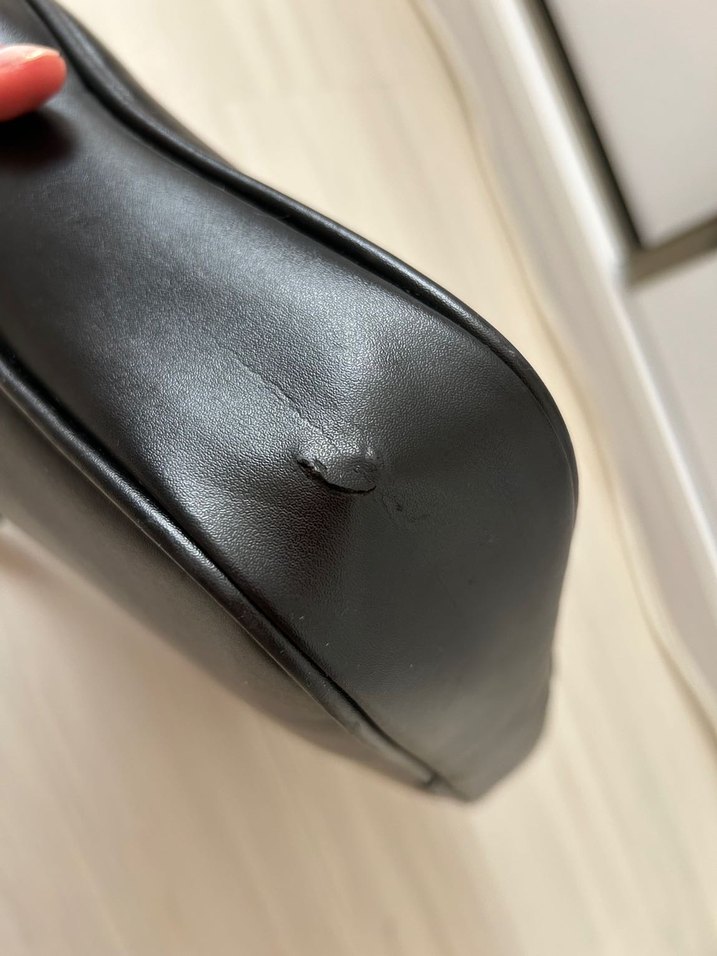 Siyah Deri Fermuarlı Kadın Evrak Çantası - Görsel 4