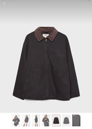 Stradivarius Siyah Denim Kadın Ceket