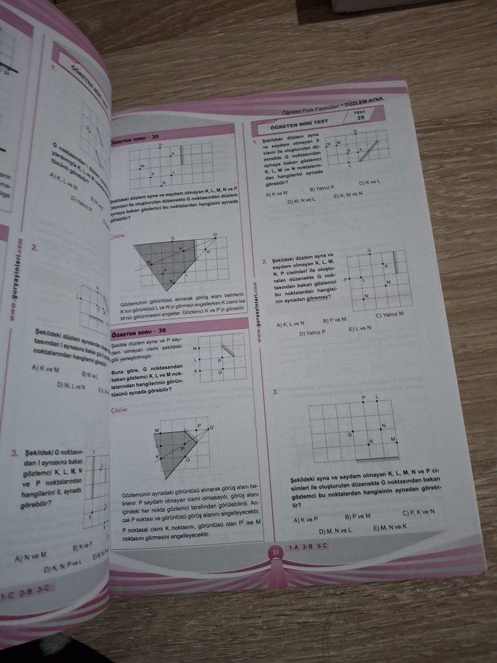 Fizik Optik-1 Soru Bankası - Görsel 2