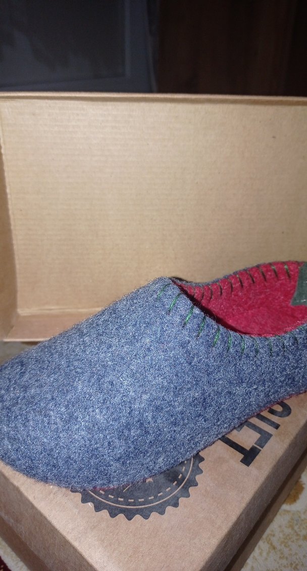 gri lacivert çocuk erkek pandufu - Görsel 2