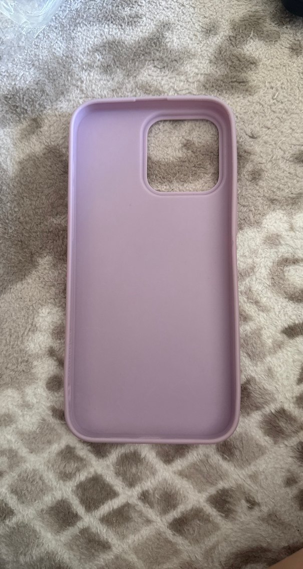 Mor Pastel Telefon Kılıfı Kalp Desenli - Görsel 4