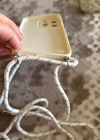 Beyaz Elastik Bohem Telefon Kılıfı - Görsel 4