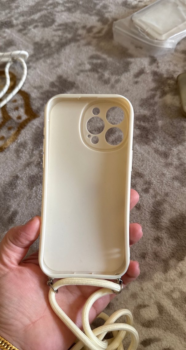 Pastel Kalpli Elastik Beyaz Telefon Kılıfı - Görsel 2