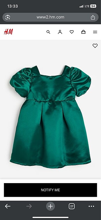 H&M çocuk abiye elbise