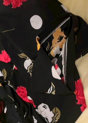 Çiçek Desenli Bol Kesim Uzun Kadın Pantolon - Görsel 3