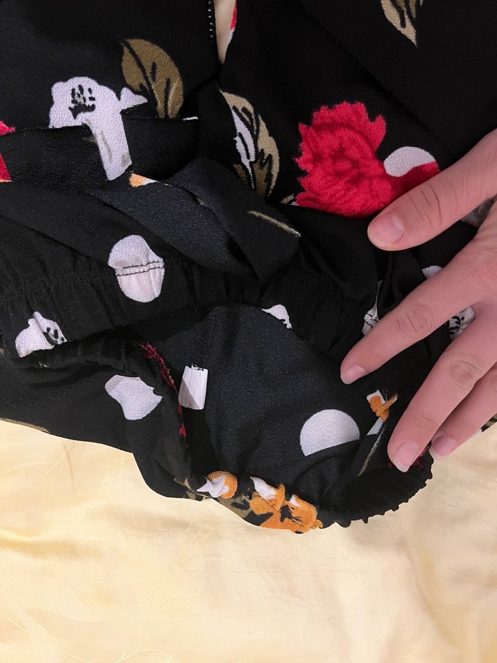 Çiçek Desenli Bol Kesim Uzun Kadın Pantolon - Görsel 4