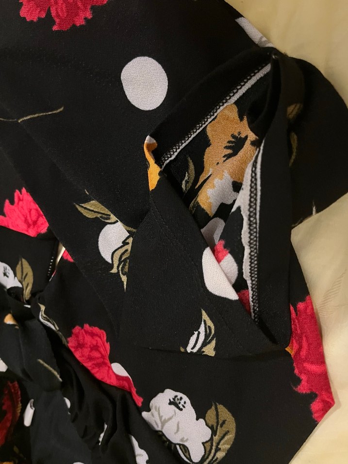 Çiçek Desenli Bol Kesim Uzun Kadın Pantolon - Görsel 3