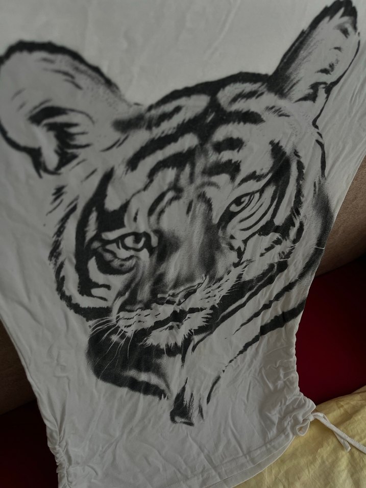 Baskılı Beyaz  Tişörtü - Görsel 4