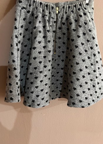 Koton Gri Puantiyeli Mini Etek - Görsel 3