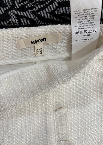 Koton Beyaz Mini Tüvit Etek Fırfırlı - Görsel 5