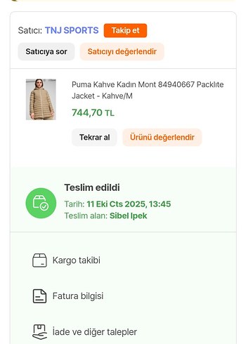 Puma Puma Kadın Bej Kapitone Mont