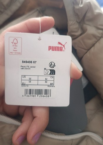m Beden Puma Kadın Bej Kapitone Mont
