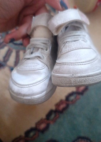 Kız Çocuk Beyaz Cırt Cırtlı Spor Ayakkabı - Görsel 2