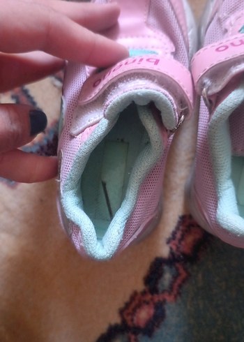 Kız Çocuk Beyaz Cırt Cırtlı Spor Ayakkabı - Görsel 9