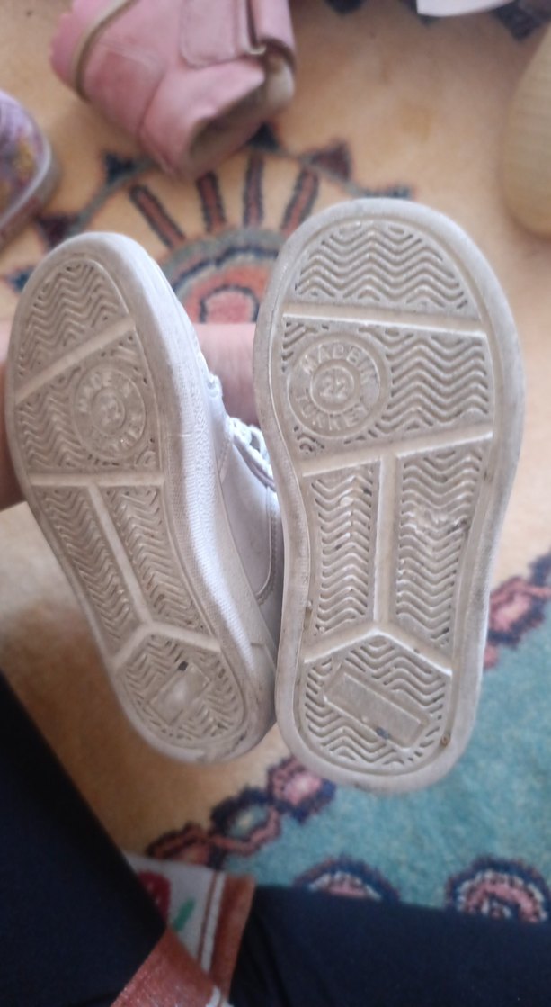 Kız Çocuk Beyaz Cırt Cırtlı Spor Ayakkabı - Görsel 3