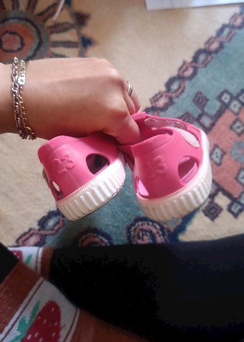 Pembe Tokalı Kız Çocuk Sandalet - Görsel 4