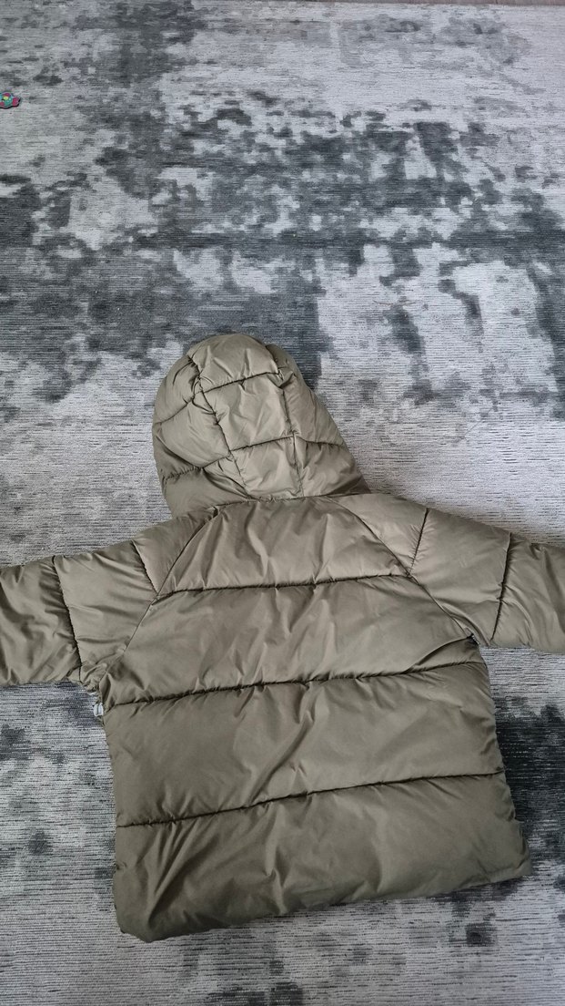 Gri Erkek Çocuk Kapüşonlu Kaban - Görsel 5