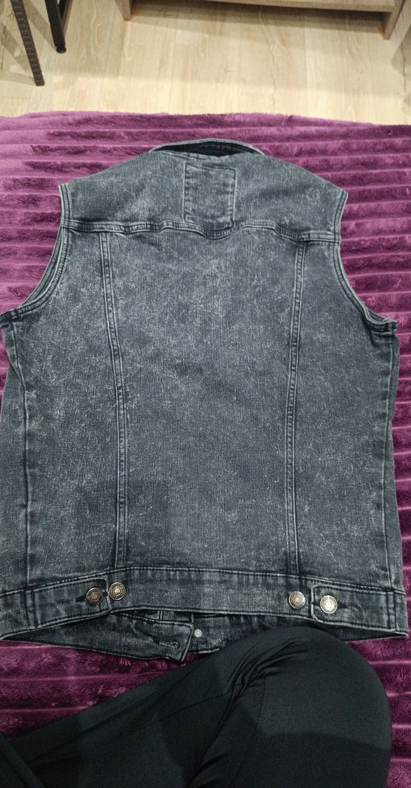 Gri Denim Kolsuz Ceket - Görsel 2