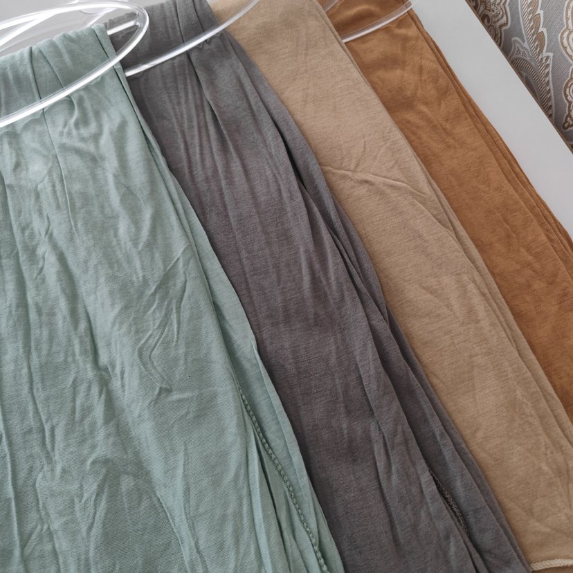 Kadın Keten Salaş Şal - Bej, Gri, Kahverengi - Görsel 3