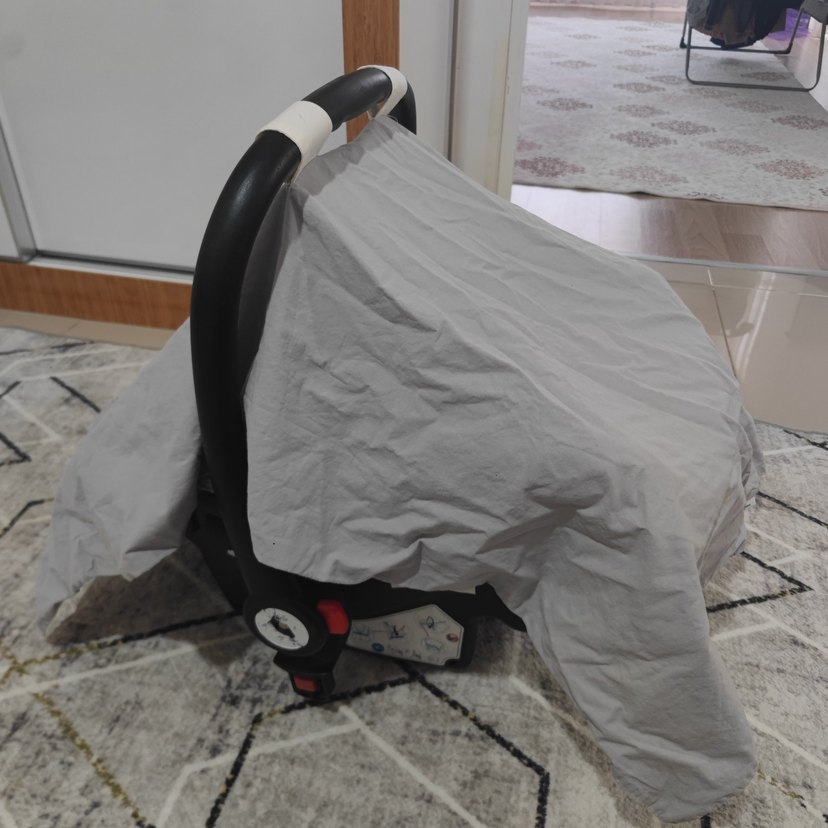 Gri Bebek Oto Koltuğu ve örtüsü - Görsel 3