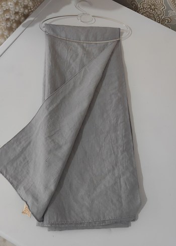 Gri Keten Kadın Şal - Görsel 3