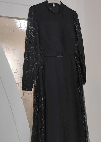 Siyah Uzun Kollu Gotik Kadın Elbise - Görsel 3