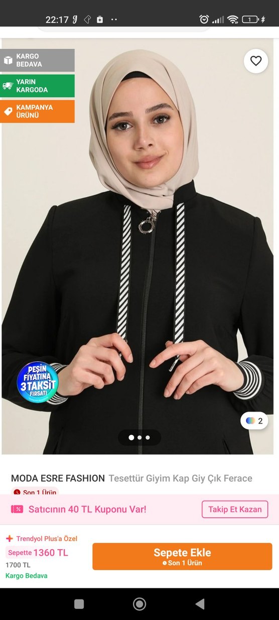 Kadın Siyah Uzun Fermuarlı Pardösü - Görsel 3