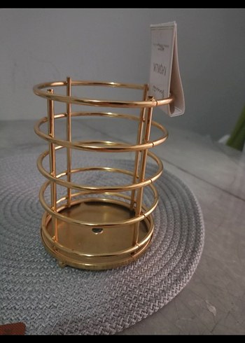 Yuvarlak Altın Renkli Kaşıklık - Görsel 2