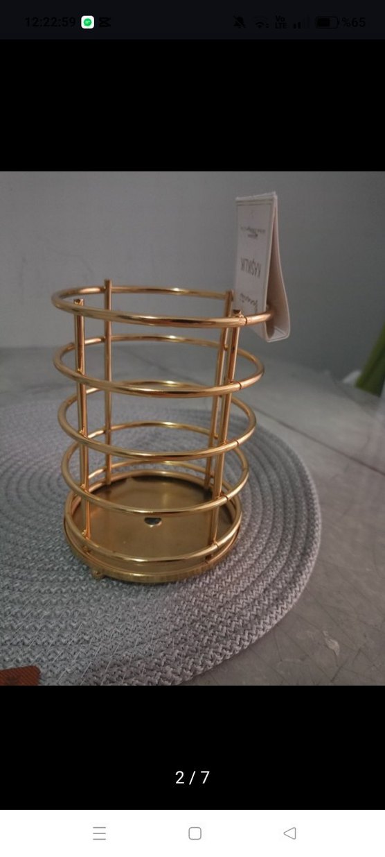 Yuvarlak Altın Renkli Kaşıklık - Görsel 2