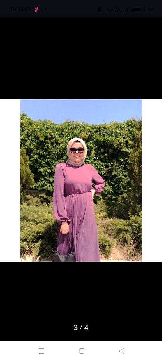 Uzun Kollu Mor Piliseli Uzun tulum - Görsel 3