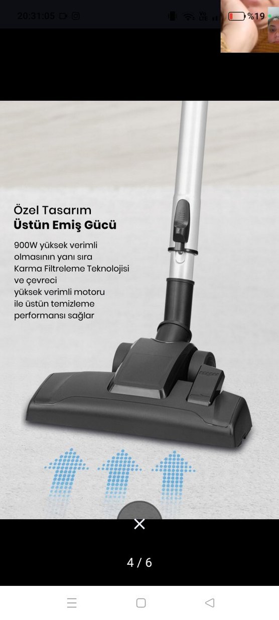 Goldmaster Çift HEPA Filtreli 2L Toz Hazneli Elektrikli Süpürge - Görsel 4