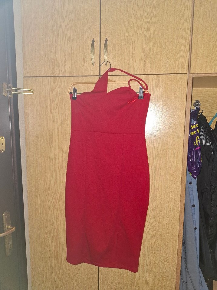 Kırmızı midi boy abiye - Görsel 3