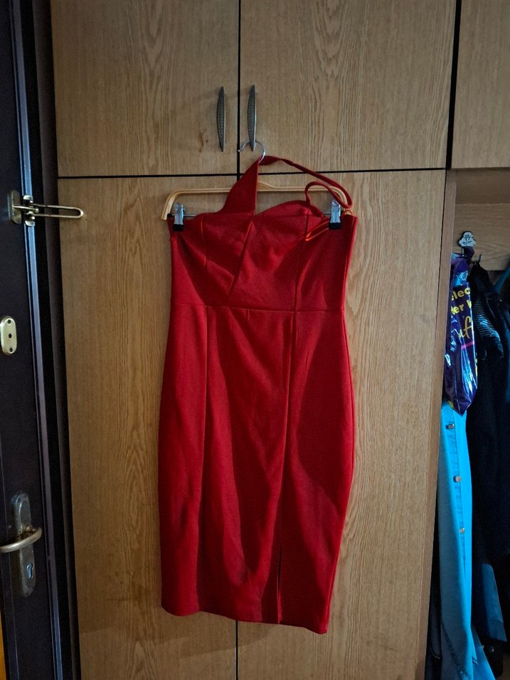 Kırmızı midi boy abiye - Görsel 2