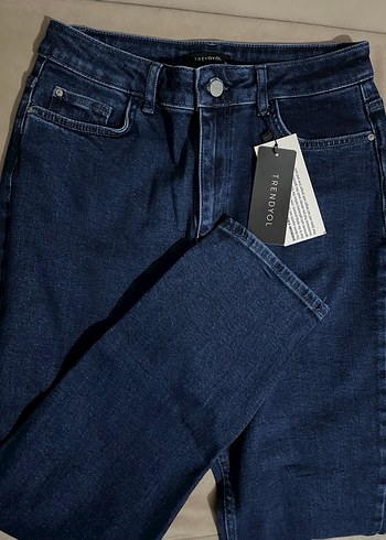 TRENDYOL Lacivert Kadın Normal Paça Denim Pantolon