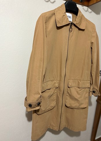 Koyu Camel Renkli Midi Kadın Trençkot - Görsel 7