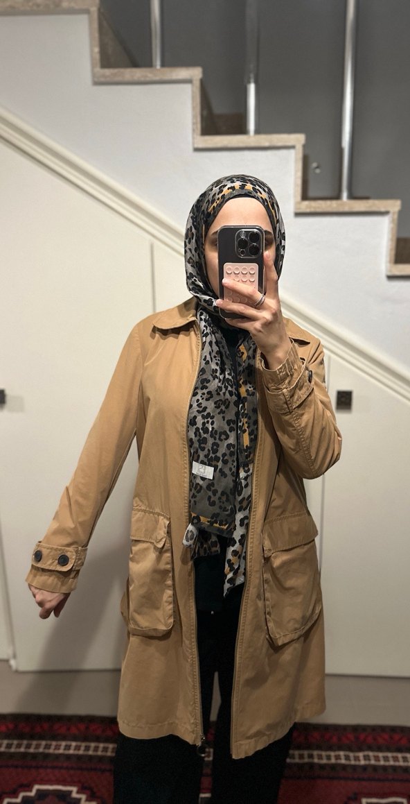 Koyu Camel Renkli Midi Kadın Trençkot - Görsel 5