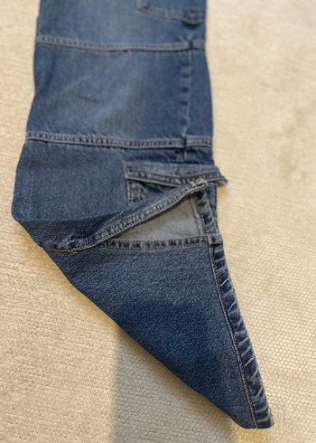 Kadın Kargo Kot Pantolon - Görsel 7