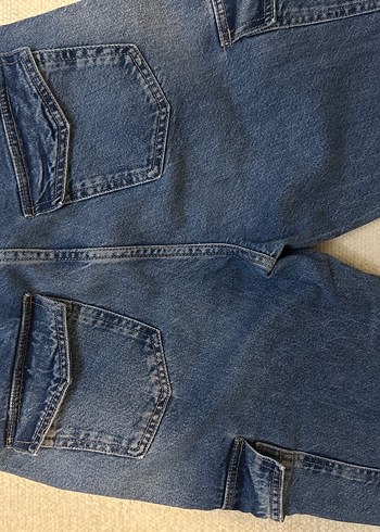 Kadın Kargo Kot Pantolon - Görsel 9