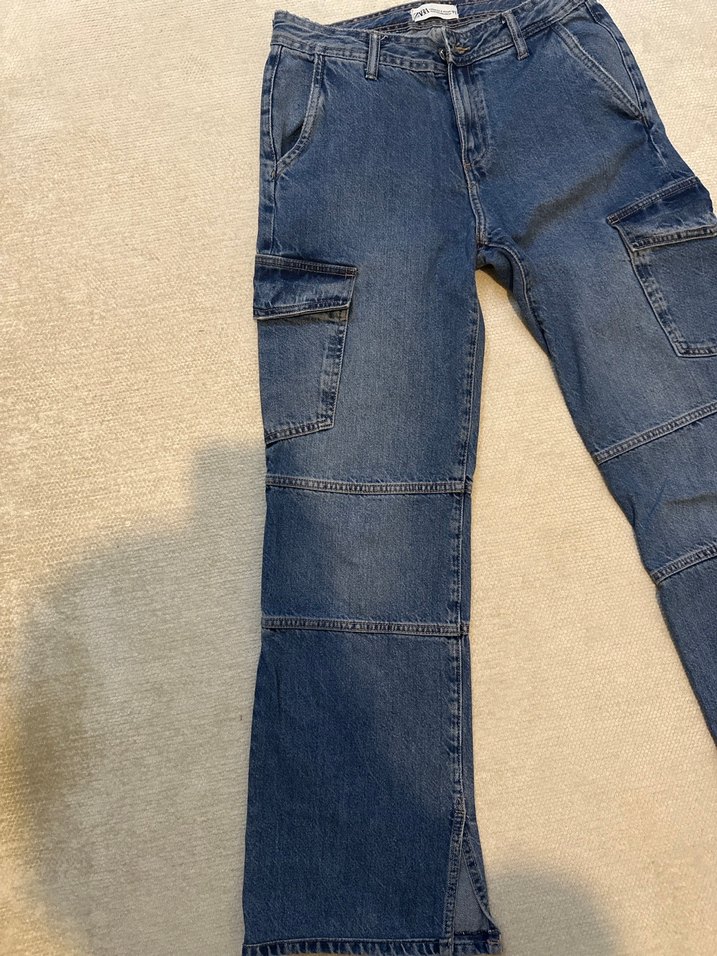 Kadın Kargo Kot Pantolon - Görsel 3