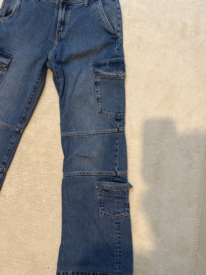 Kadın Kargo Kot Pantolon - Görsel 2