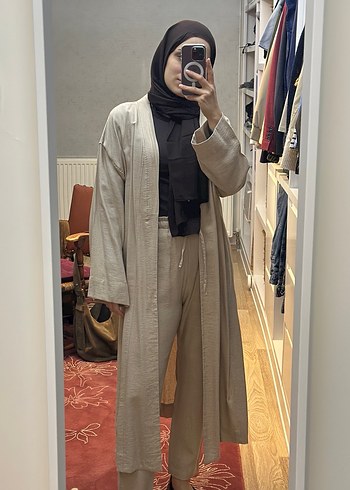 Uzun Kimono ve pantolon - Görsel 7