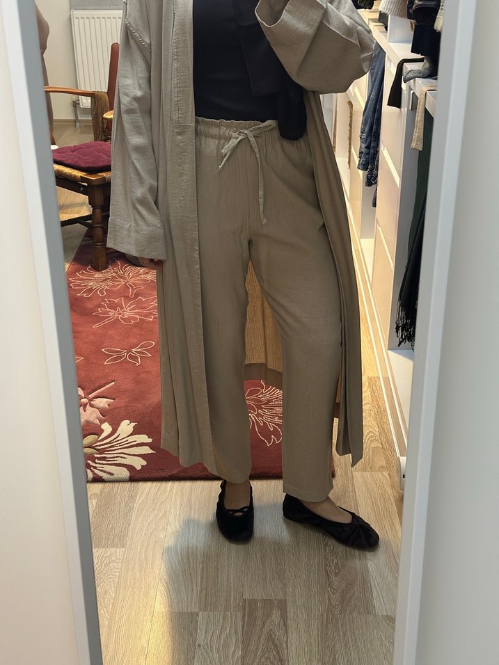 Uzun Kimono ve pantolon - Görsel 5