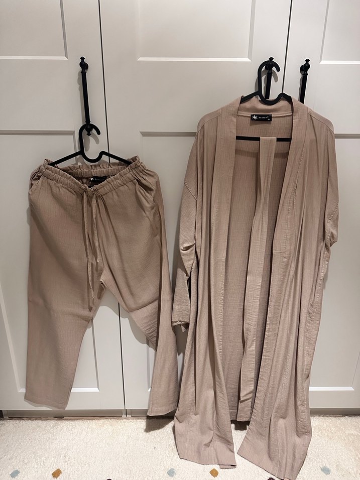 Uzun Kimono ve pantolon - Görsel 2