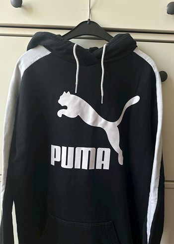 Puma Siyah Kapüşonlu Midi Sweatshirt - Görsel 2