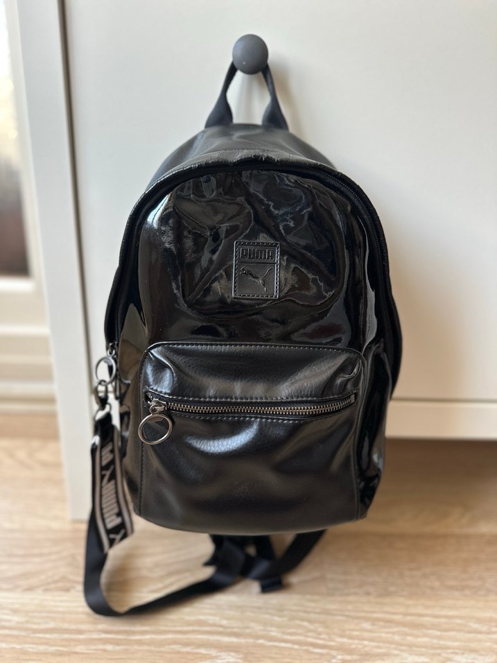 PUMA Kadın Siyah Deri Punk Sırt Çantası - Görsel 2