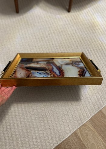 Gold Çerçeveli Dekoratif Tepsi - Görsel 6