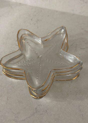 Altın Kenarlı Cam Tabak Seti - Görsel 6