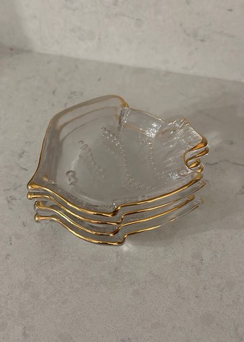 Altın Kenarlı Cam Tabak Seti - Görsel 11